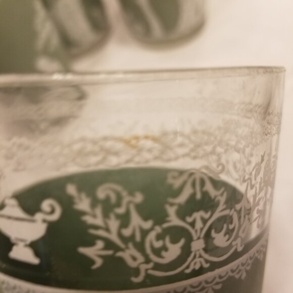 Wedgwood Jasperware Hellenic Jeanette Green Greek Drinking Glasses Set of 6 - Picture 4 of 5